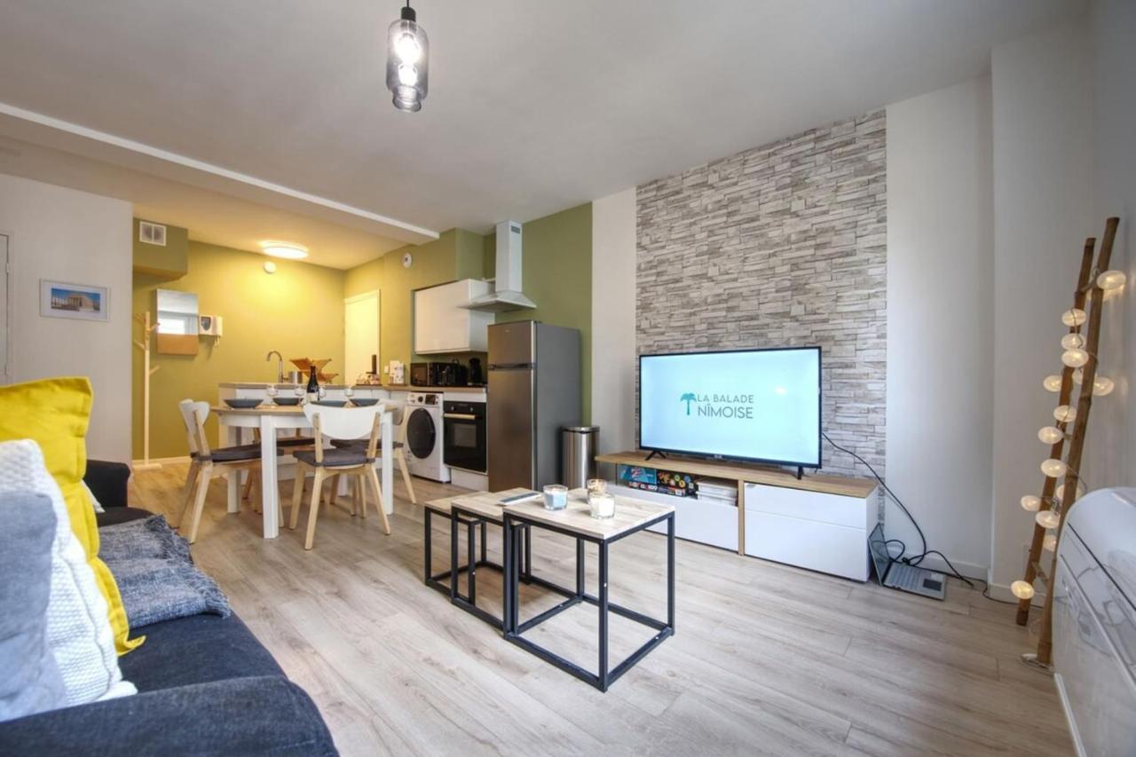 La Balade Nimoise Center Car Park Ac Apartment Nimes Luaran gambar