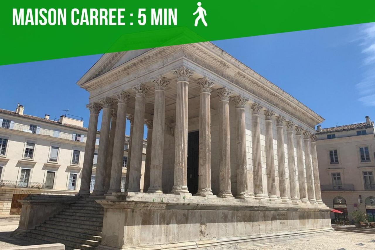 La Balade Nimoise Center Car Park Ac Apartment Nimes Luaran gambar